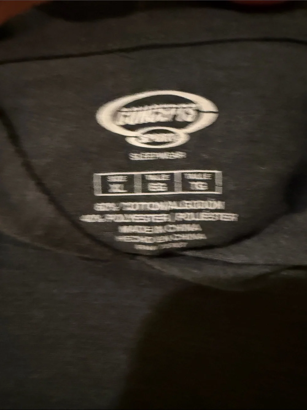 Carolina Hooded Long Sleeve Sleep Tee - Charcoal with Light Blue Logo - Picture 3 of 6